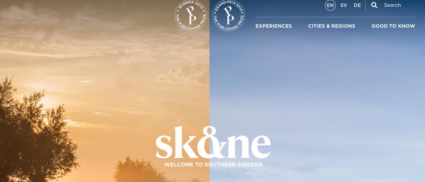 Startsidan för Visitskane.com